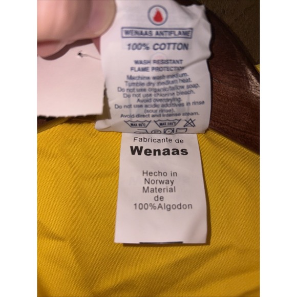 WENAAS ANTIFLAME COVERALLS Yellow Flame-Resistant Workwear Size 46 NWT - Picture 3 of 16